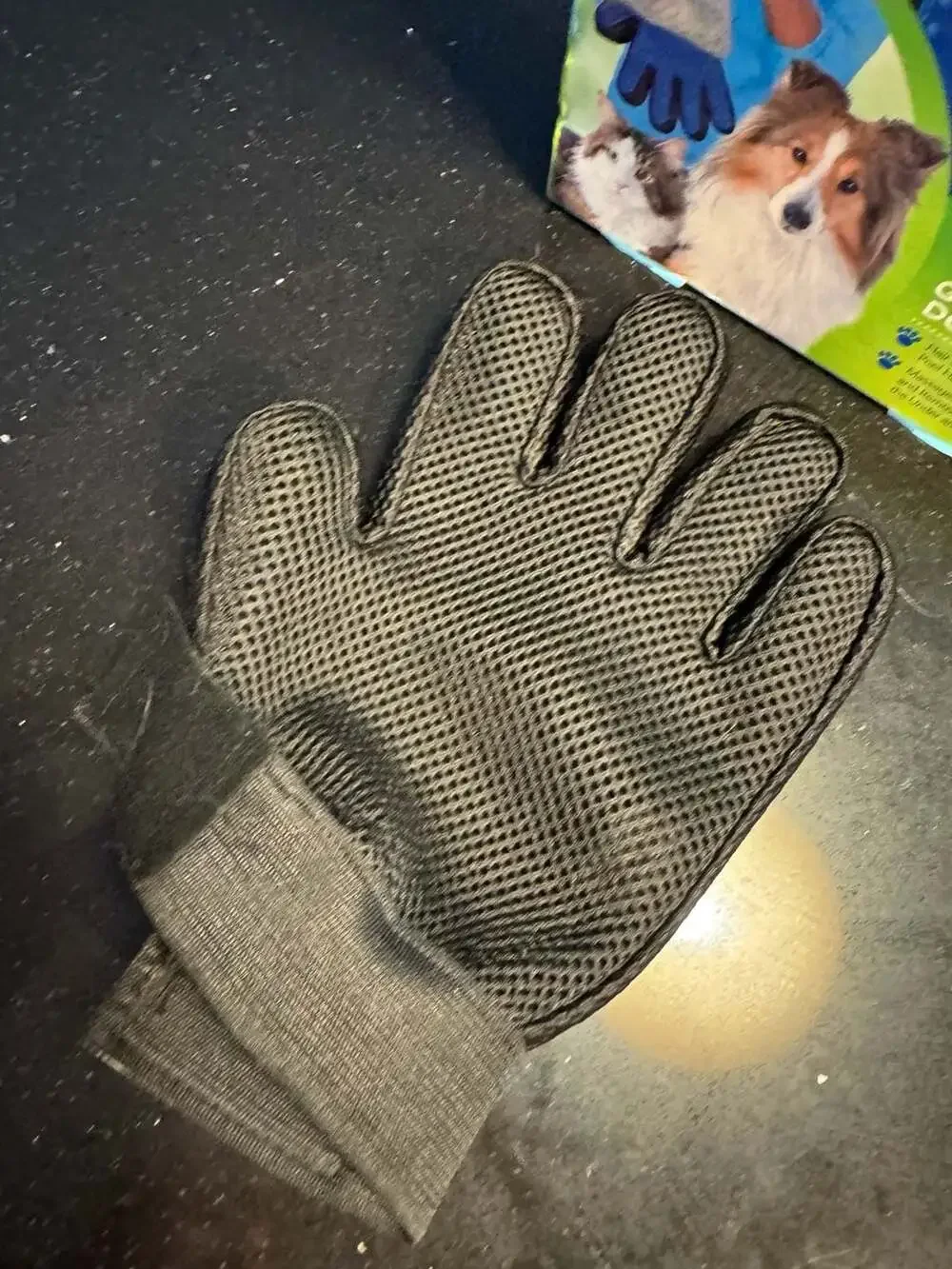 True Touch Five Finger Deshedding Pet Grooming Glove